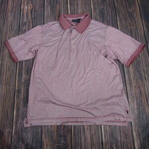 Vintage VTG Bobby Jones Golf Polo Shirt Red Striped Mens Large
